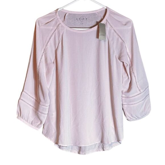 LOFT Pink Long Sleeve Blouse NWT Size XS Petite ▫️ - Picture 1 of 9